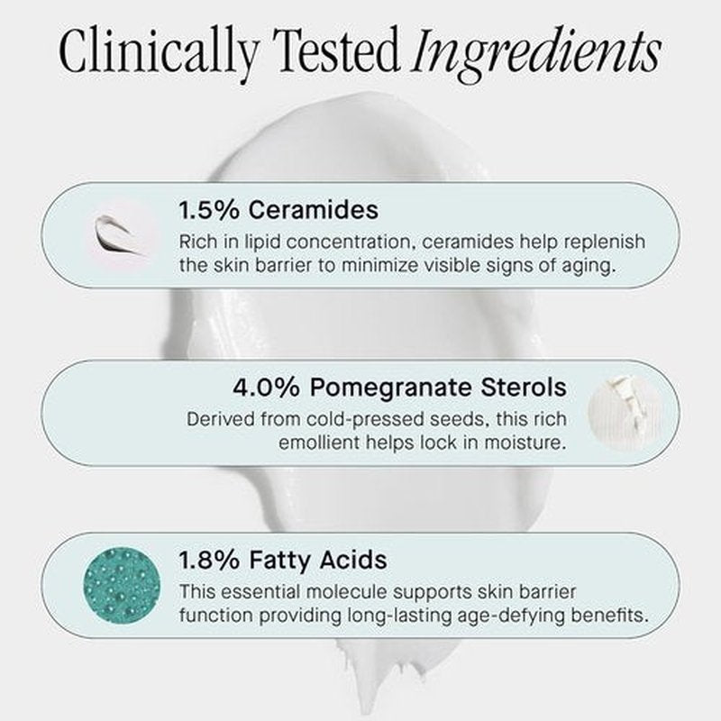 Brandefy Tri Lipid Replenish Treatment | Hydrating Face Cream with 1.5% Ceramides & Peptides - 1.6 Oz