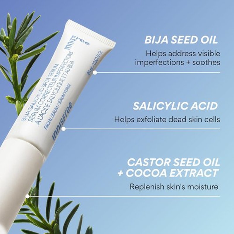 Innisfree Bija Spot Serum - Salicylic Acid & Castor Oil for Acne Treatment | Smooth Skin Care