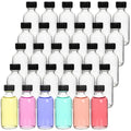 Bekith 30 Pack 2 oz Small Glass Bottles with Lids, 60ml Boston Round Glass Shot Bottles for Juice, Oils, Whiskey, Sample, Wellness, Ginger, Liquids, Mini Travel Bottle