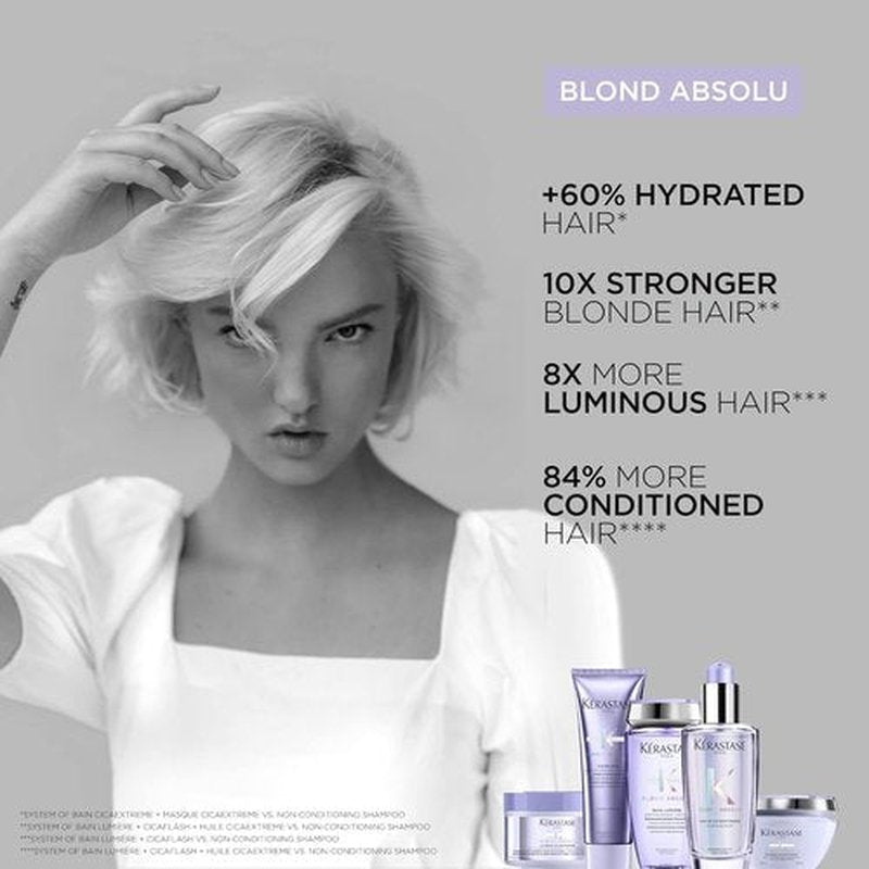 KERASTASE Blond Absolu Cicaplasme Serum - Hydrating Leave-In Serum for Color-Treated Hair, Heat Protection Up to 450°F