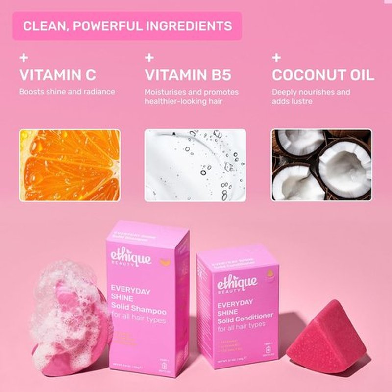 Ethique Beauty Mini Sampler Shampoo & Conditioner Bar Set | Scalp Health with Oatmeal | Travel Size - 2 Pack