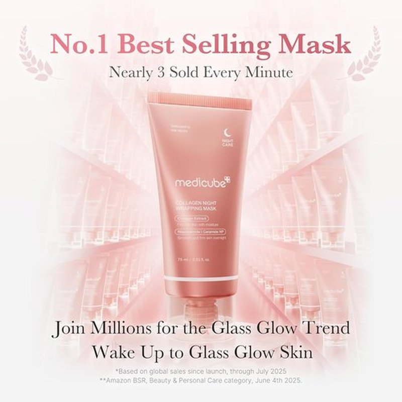 Medicube Collagen Wrapping Mask - Overnight Peel Off Facial Mask for Elasticity & Hydration | 2.53 fl. oz.