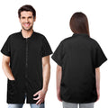 MCEAST 2 Pack Black Pet Groomer Uniforms with Full Zipper Water Resistant and Anti-Static Pet Smock Clothes for Women Men, X-Large