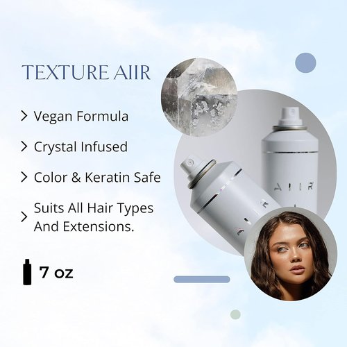 AIIR Texture Hair Styling Spray - Long-Lasting Volume & Grit for All Hair Types | 2.4 Fl Oz, Gluten & Paraben Free