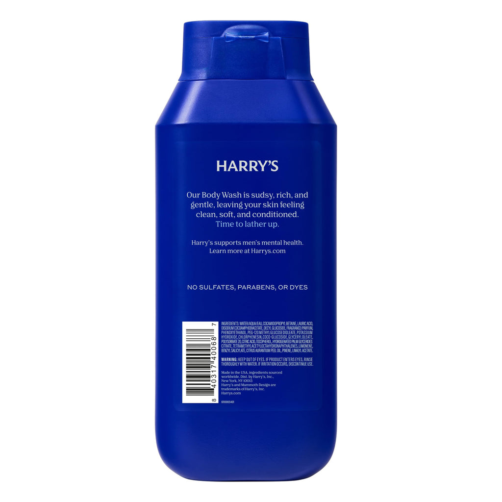 Harry's Men's Body Wash Shower Gel - Stone, 16 Fl Oz (Pack of 6)
