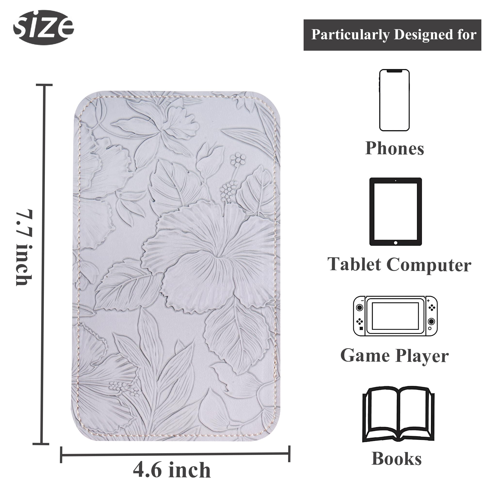 Haecsfl Airplane Travel Essentials for Flying Flex Flap Cell Phone Holder & Flexible Tablet Stand for Desk, Bed, Treadmill, Home & in-Flight Airplane Travel Accessories(1-Carved Grey)
