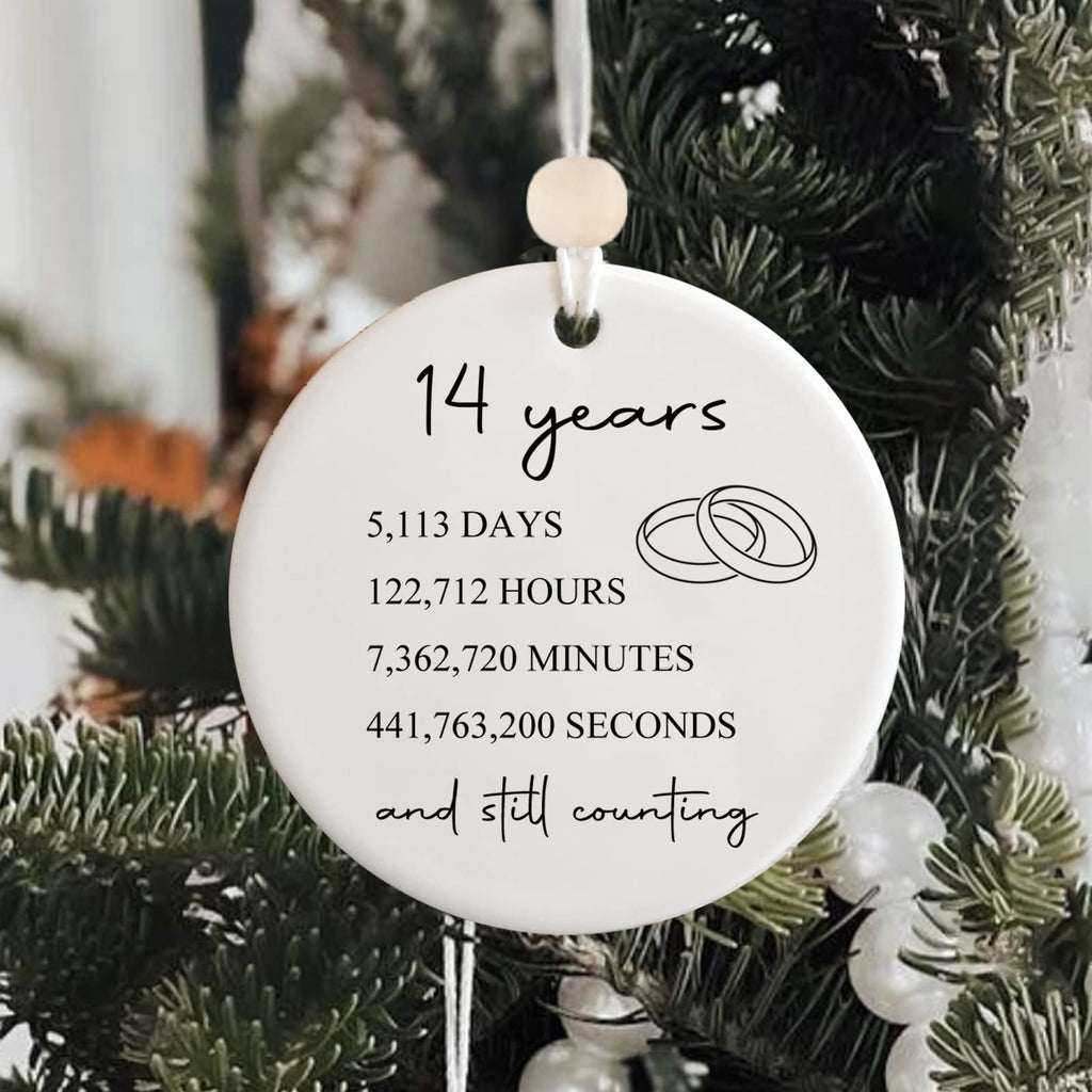 14th Wedding for Her or Him, 14 Years Marriage Gift for Couple, Ivory Anniversary Present for Wife Husband