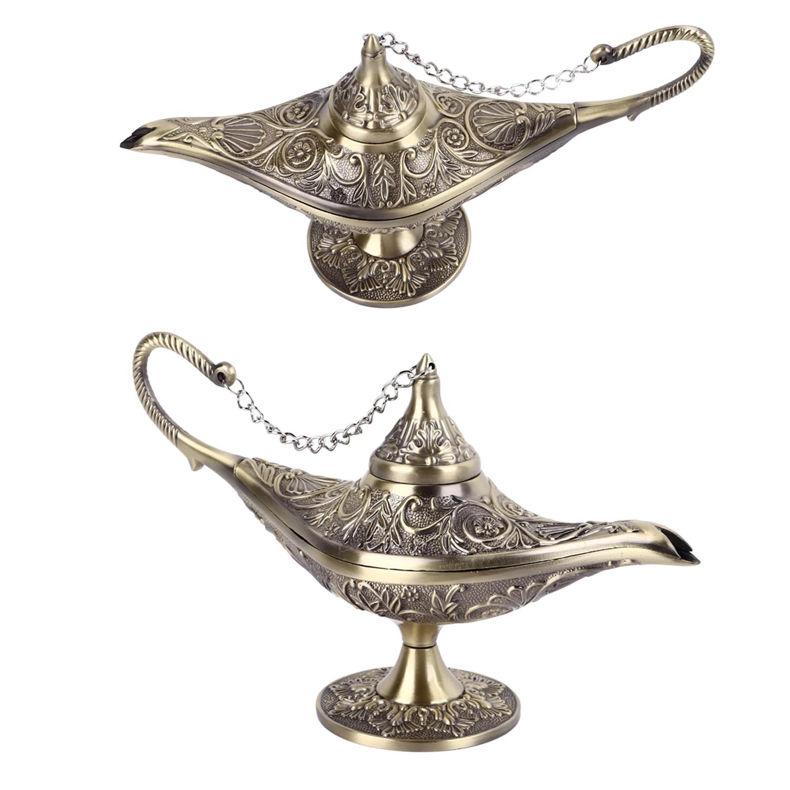 NSXAYIWE Aladdin Genie Lamp, Vintage Arabian Nights Costume Prop Lamp