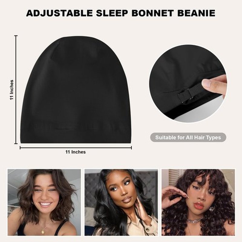 4Pcs Silk Satin Lined Sleep Cap Bonnets for Women Men, Adjustable Satin Bonnet for Sleeping Hair Wrap Slouchy Beanie Hat for Curly Hair and Braids(Color 07)