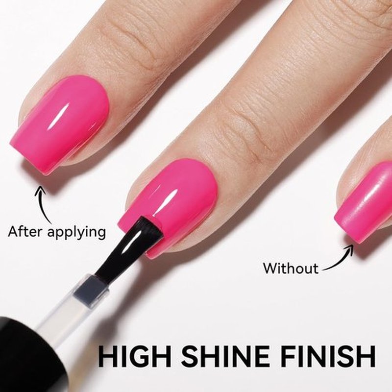 Skiennix Clear Nail Polish | Glossy Top Coat - Quick Dry, Long-Lasting Shine, Vegan, 2 Pack