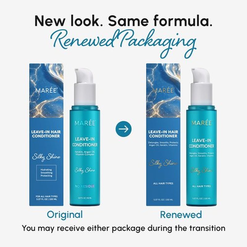 MAREE Leave-In Conditioner - Nourishing Hair Gloss for Dry, Damaged, Curly & Color-Treated Hair | 2 Pack