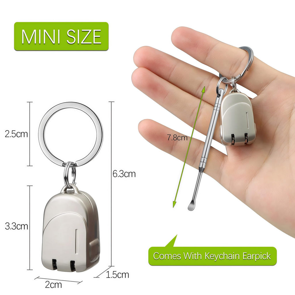 VOGARB Portable Mini Nail Clippers Collapsible Keychain Nail Clipper for Men and Women Fingernail and Toenails, Stainless Steel, Champagne