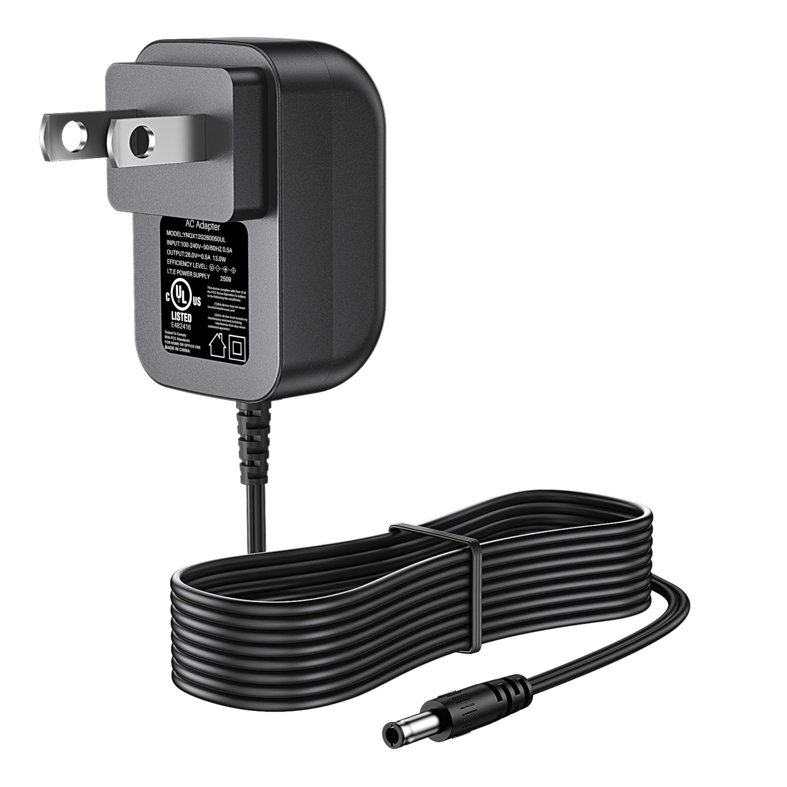 26V Charger Replacement for elezon, for Nioga, for Ciogu, for NADALY Vacuum Cleaner Power Supply for 22.2V Lithium Ion Battery Cordless Stick Vacuum AC Adapter 500mAh Power Cord