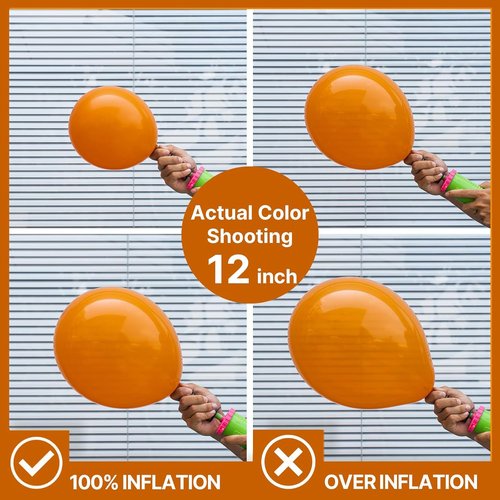PartyWoo Burnt Orange Balloons - 140-Piece Terracotta Fall Balloon Arch Kit | 18", 12", 10", 5" Sizes