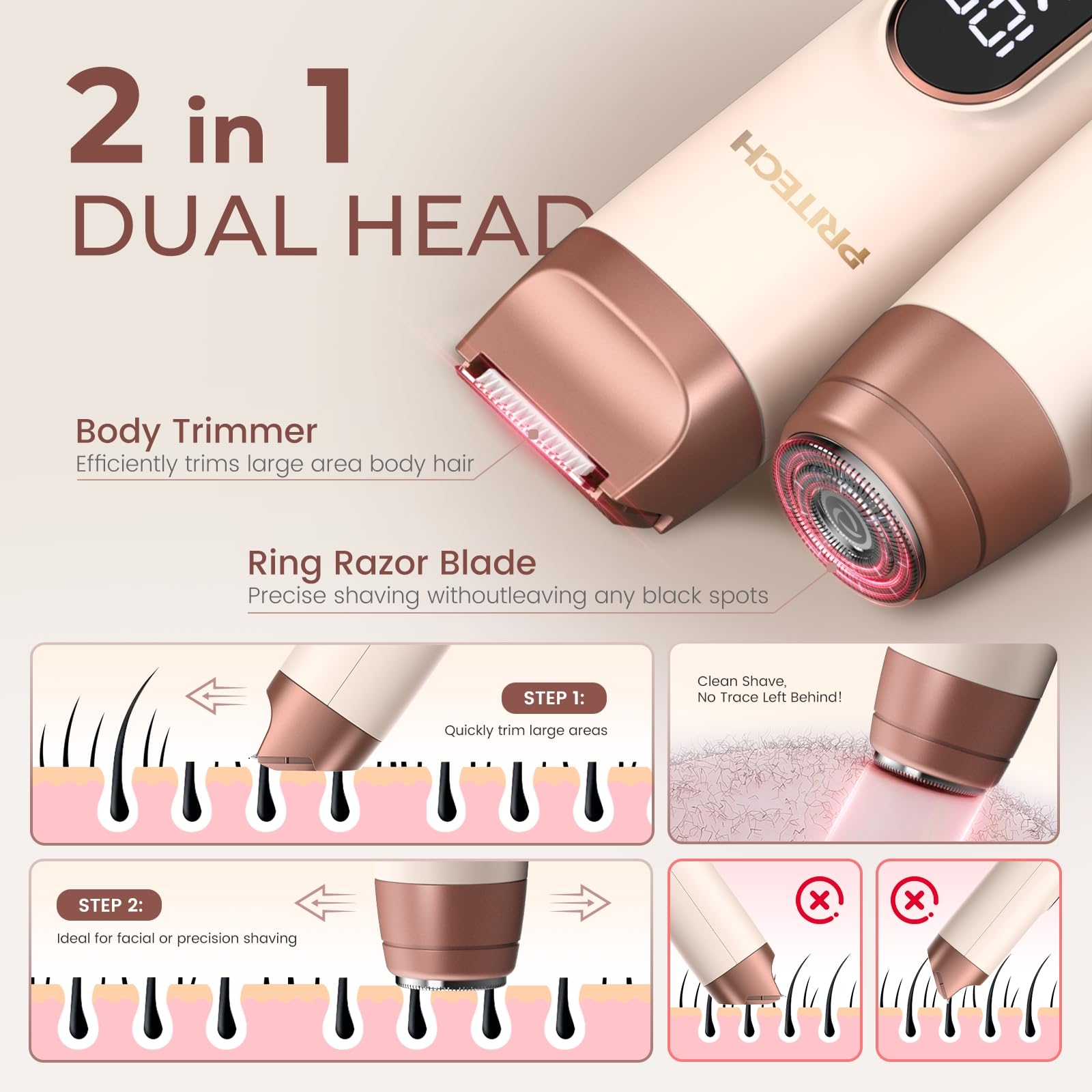 PRITECH Bikini Trimmer for Women