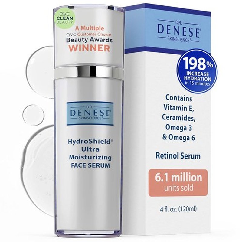 Dr. Denese SkinScience HydroShield Retinol Serum - Hydrating 4 oz Face Serum with Retinol & Ceramides