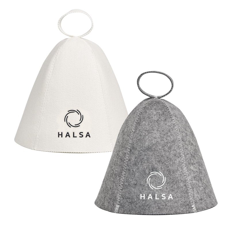Halsa Sauna Hat 2 Pack – Felt Sauna Hats for Men & Women, Heat Protection Caps for Sauna, Steam Room & Banya, Soft Durable Comfortable Headwear for Hot Room & Sweat Sessions Multi Color