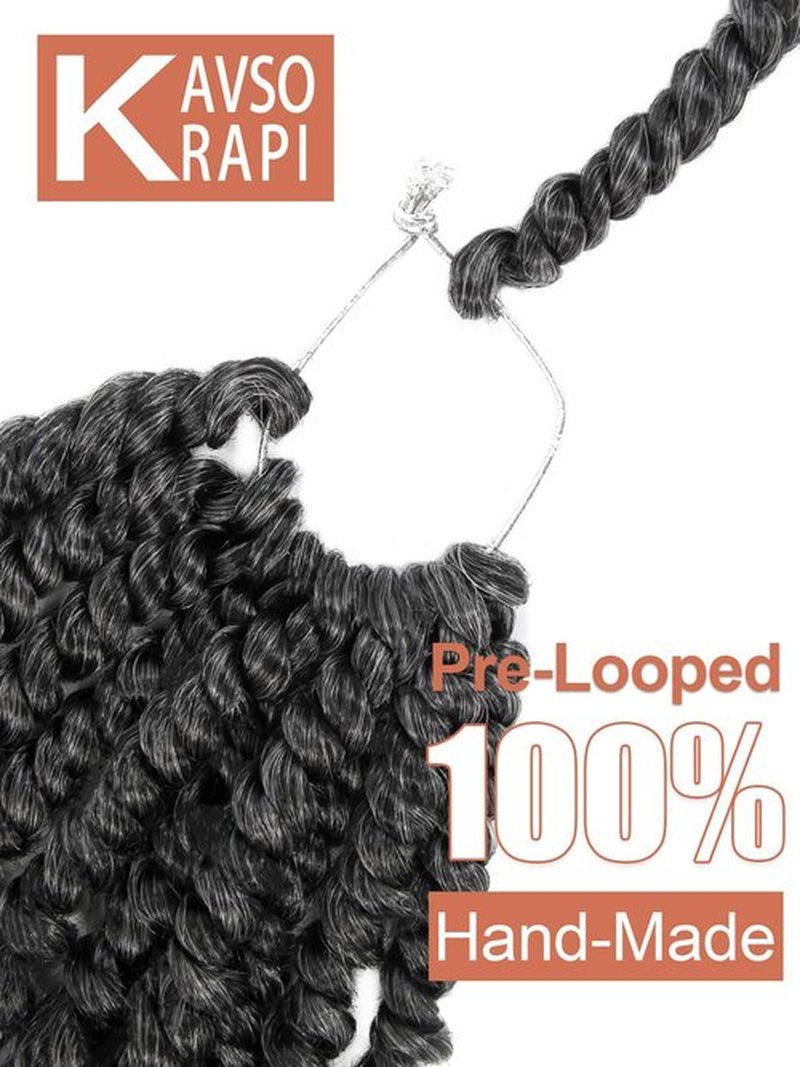 KAVSORAPI Passion Twist Hair,6 Inch Passion Twist Braiding Hair,Short Pre Looped Crochet Twist Jumbo Pre-twisted Two Strand Braids 8 Packs (Salt and Pepper)