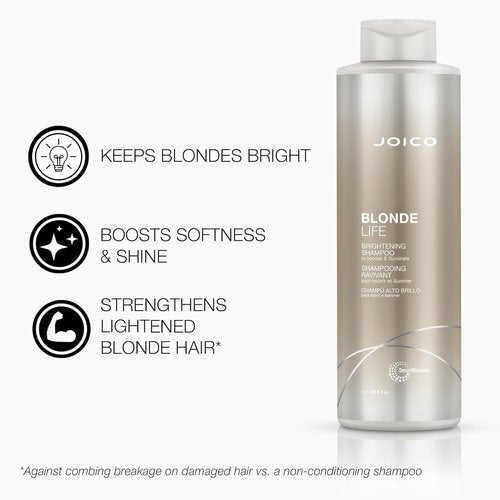 Joico Blonde Life Brightening Shampoo & Conditioner - Sulfate Free | Softness & Smoothness | Monoi & Tamanu Oil