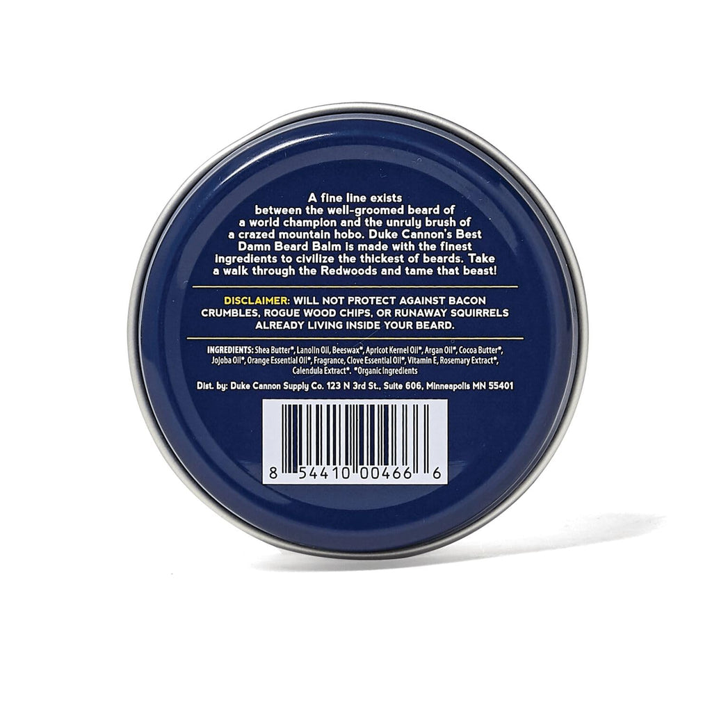 Duke Cannon Supply Co. Best Damn Beard Balm - Redwood Scent, 1.6 oz.