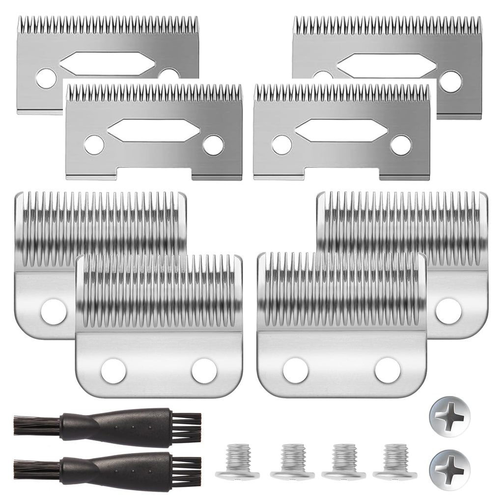 3 Pack Professional Replacement Clipper Blades,Precision 2 Holes Adjustable Hair Clipper Parts Blade for 5-Star Senior, Magic Clip, Reflections Senior