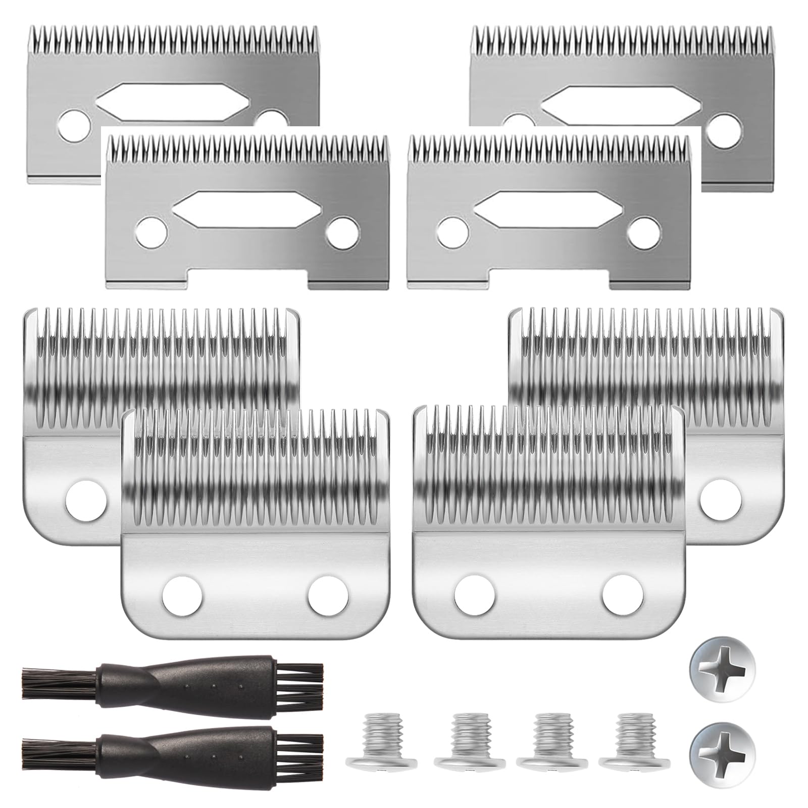 3 Pack Professional Replacement Clipper Blades,Precision 2 Holes Adjustable Hair Clipper Parts Blade for 5-Star Senior, Magic Clip, Reflections Senior