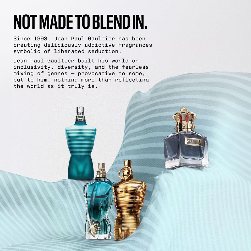 Jean Paul Gaultier Le Beau Eau de Toilette for Men - Long Lasting Addictive Aromatic Woody Men's Cologne with Bergamot, Coconut Wood & Tonka Bean - Designer Fragrance Spray, 4.2 oz