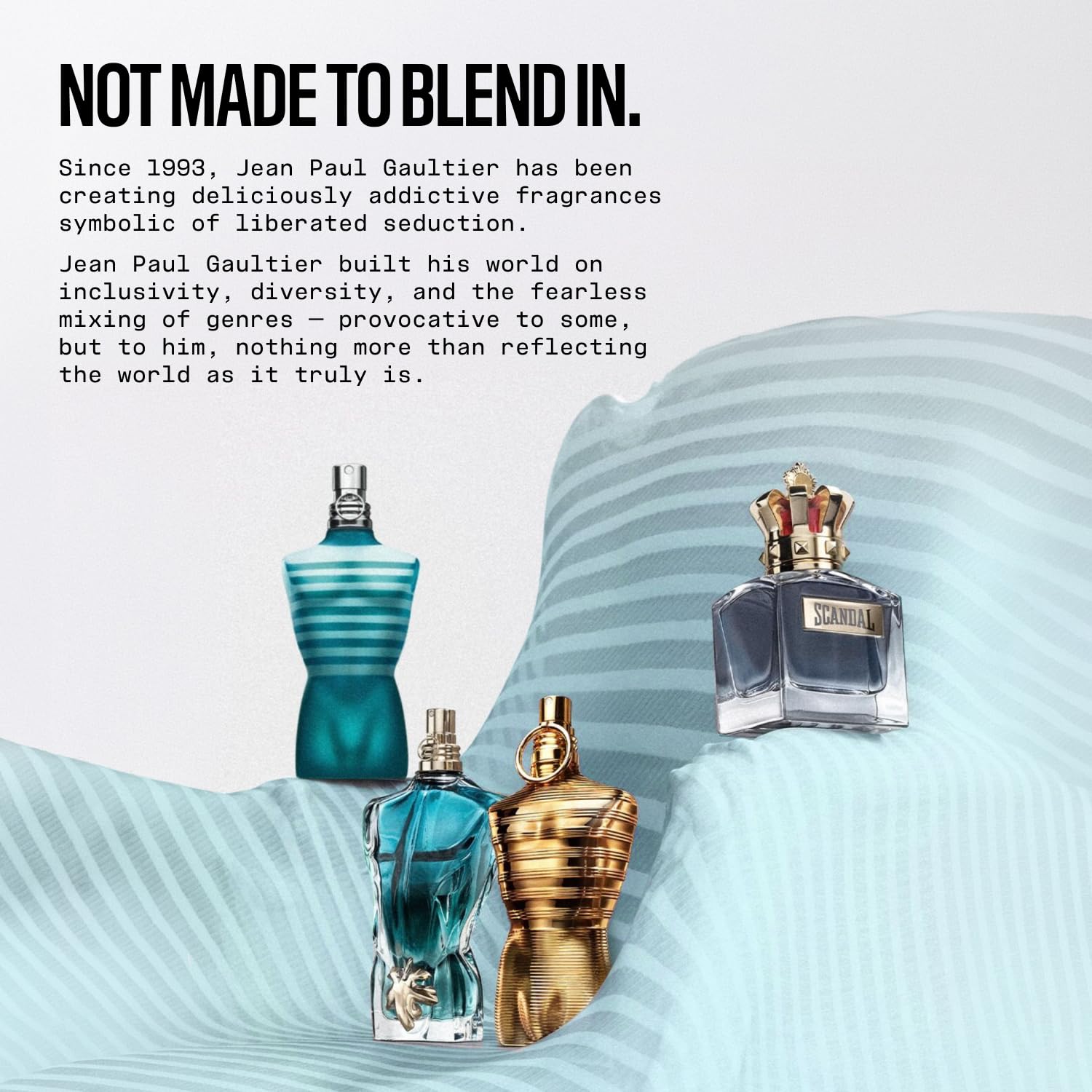 Jean Paul Gaultier Le Beau Eau de Toilette for Men - Long Lasting Addictive Aromatic Woody Men's Cologne with Bergamot, Coconut Wood & Tonka Bean - Designer Fragrance Spray, 4.2 oz
