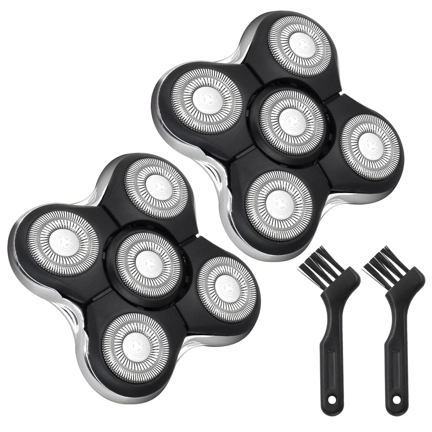 2 Pack Pro Head Shaver Replacement Blades Compatible with Remington Balder Pro Head Shaver Model XR7000, 5 Dual Track Heads for Remington Shaver, Precision Electric Shaving for Bald Men