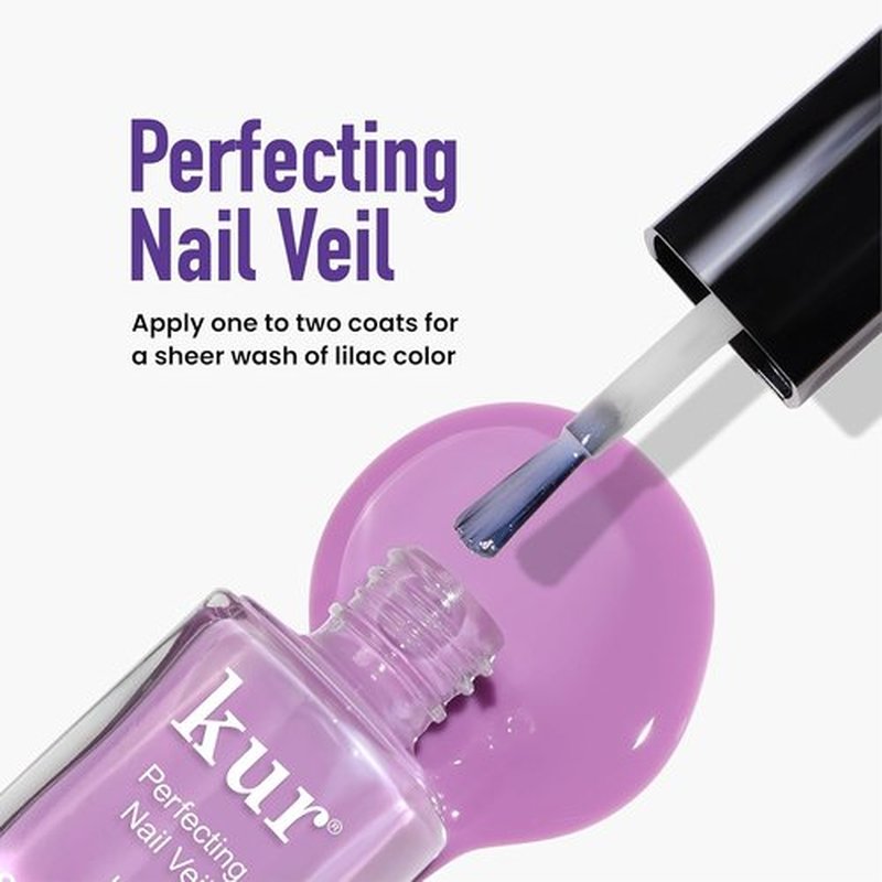 LONDONTOWN Violet Vibes Nail Polish Set - Sheer Lilac Tint with Cuticle Oil & Polish Holder | 0.40 fl oz