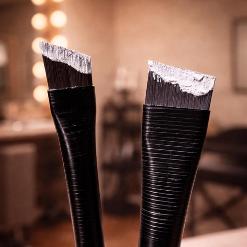 Skiennix Brow Mapping Kit - White Brow Paste (15g) & String (30m) with 2 Eyebrow Brushes for Microblading
