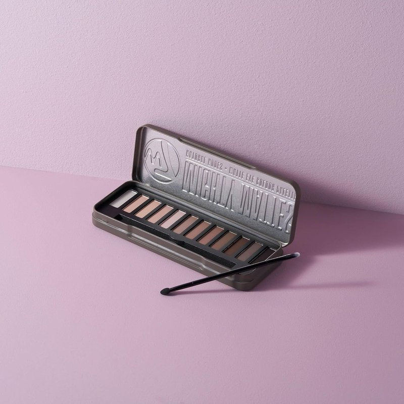 W7 Mighty Mattes Eyeshadow Palette - 12 Long-Lasting Matte Nude Shades for Flawless Makeup