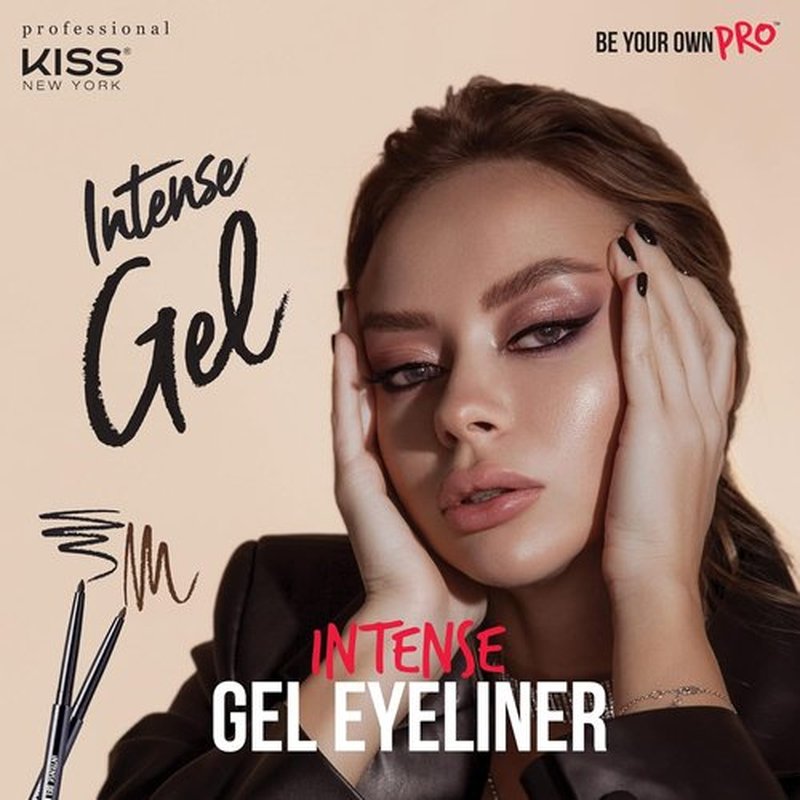 KISS NEW YORK Pro Intense Gel Eyeliner - Waterproof, Smudge-Proof & Long Lasting Pencil (Black)