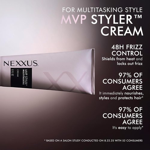 Nexxus MVP Styler - Hybrid Multitasking Hair Cream with Multi-Verse Polymers | 6 oz