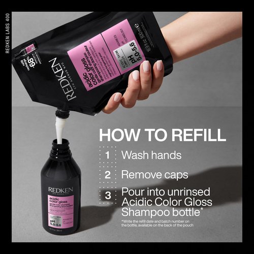 Redken Acidic Color Gloss Shampoo - Provides Color Protection and Vibrancy, Hair Shine, Sulfate-Free Shampoo, With Vitamin E