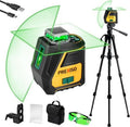 PREXISO 360 Laser Level - Rechargeable Green Vertical Line Laser with Tripod | 100Ft Range & 3 Brightness Settings