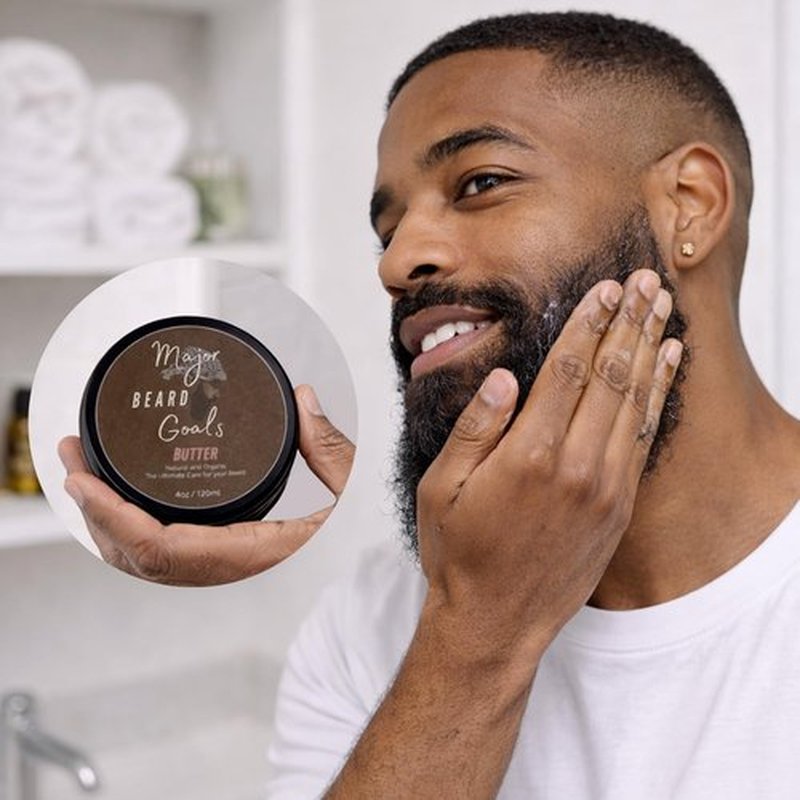 Beard Butter for Men | Leave-In Softener with Jamaican Black Castor Oil & Biotin - 4oz Hydrating Cream