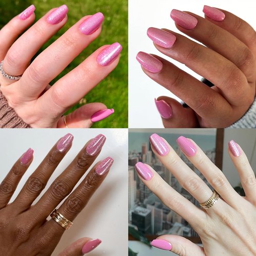 Olive & June Press-On Nails - Maximalist Instant Mani | 42 Non-Toxic, Long-Lasting Nails | Medium Coffin in Rose Velvet