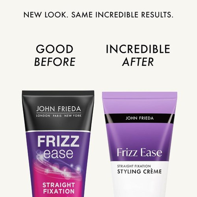 John Frieda Frizz Ease Styling Crème - Straightens Frizzy Hair with Milk Protein & Almond Oil, 5 Oz
