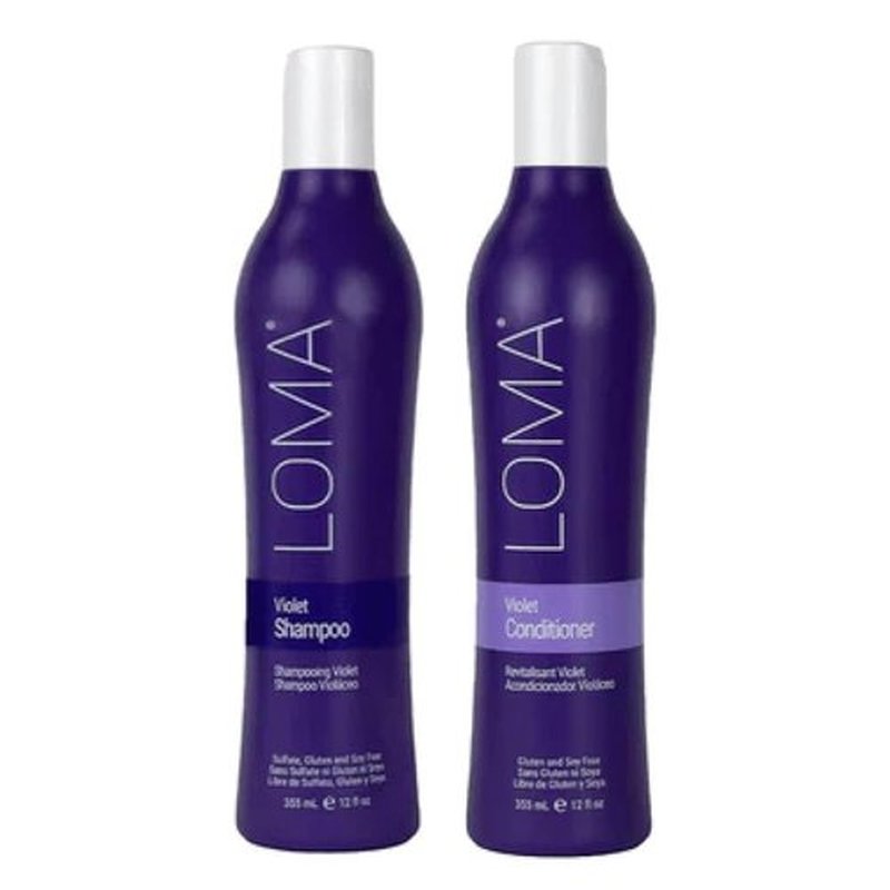 Loma Hair Care Violet Duo - Nourishing Shampoo and Conditioner Set for Color-Treated Hair