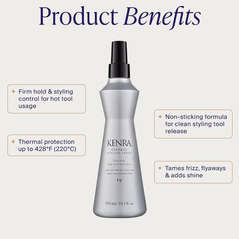 Kenra Thermal Styling Spray 19 - Premium Heat Protection Spray for All Hair Types