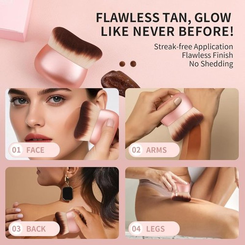 Docolor Self Tanner Brush - Large 75mm Body Makeup Brush for Flawless Tanning & Bronzing