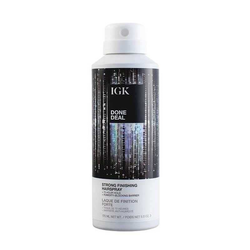IGK Done Deal Hairspray - Strong Hold, Humidity-Resistant Finish for All Hair Types | 5 oz