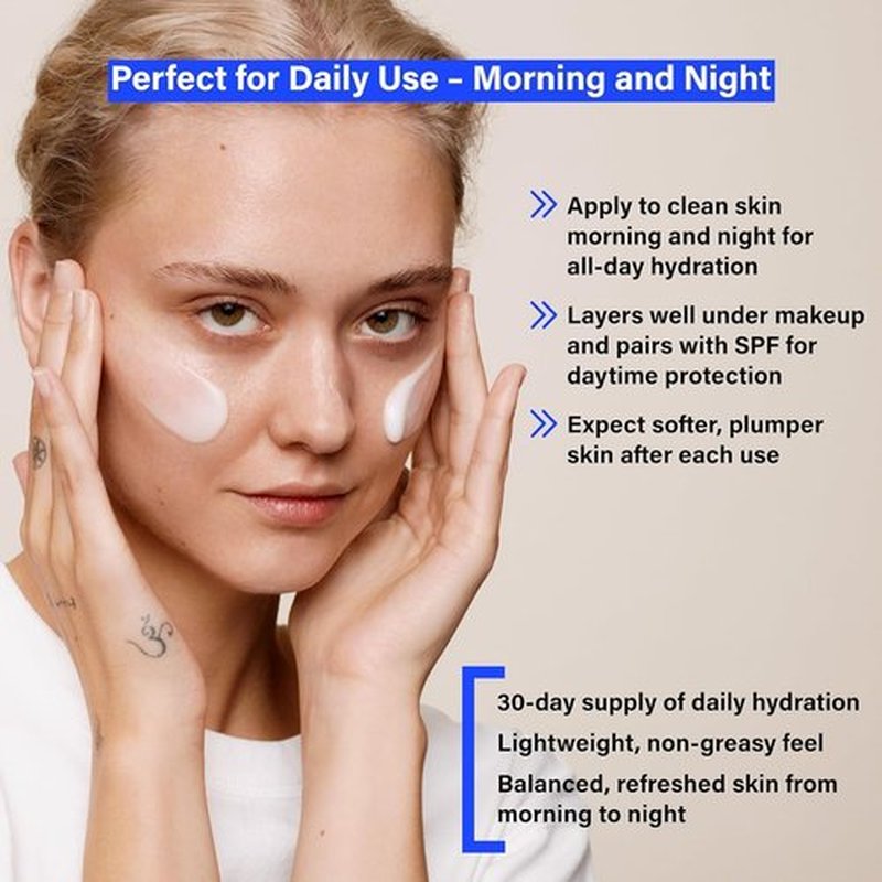 COATS Triple Moisture Water Cream – Preppy Skincare- Lightweight Gel Moisturizer, Non-Greasy, for Balanced Skin, Lightweight Hydration, Barrier Repair, Clean Ingredients, Fragrance-Free- 30 Day Supply