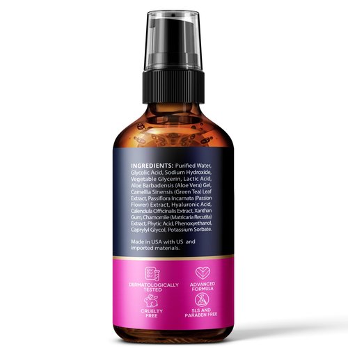 Ember Cloud Glycolic Acid Serum for Face 15% - Extra Large Size (2 Oz) - Advanced Formula to Support Skin Radiance, Addressing Uneven Tone & Fine Lines
