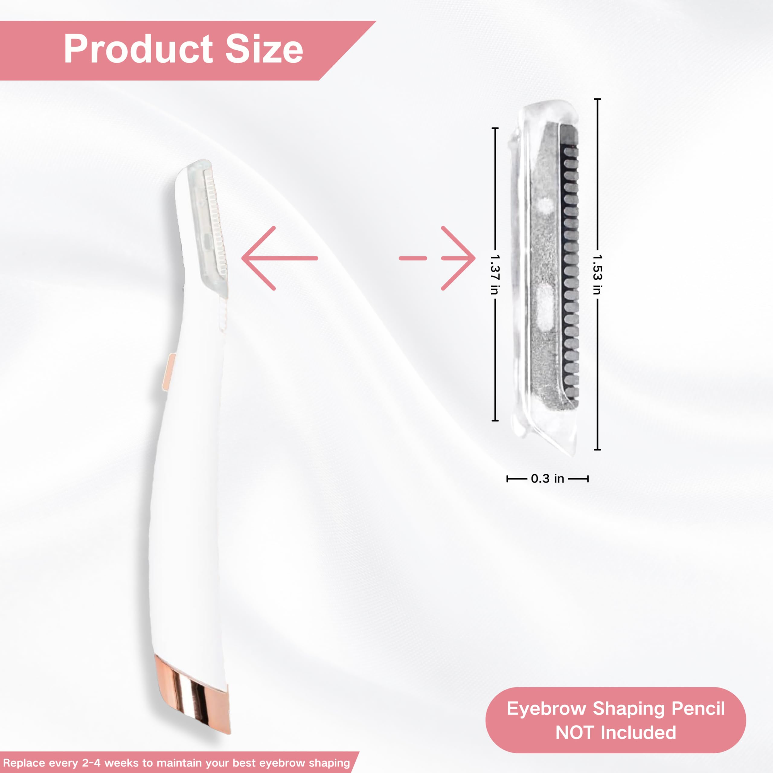 20 Pack Replacement Heads Blades Compatible with Finishing Touch Flawless Dermaplane Glo Lighted Facial Exfoliator, Stainless Steel Heads for Removal Peach Fuzz, Facial and Eyebrow Hair