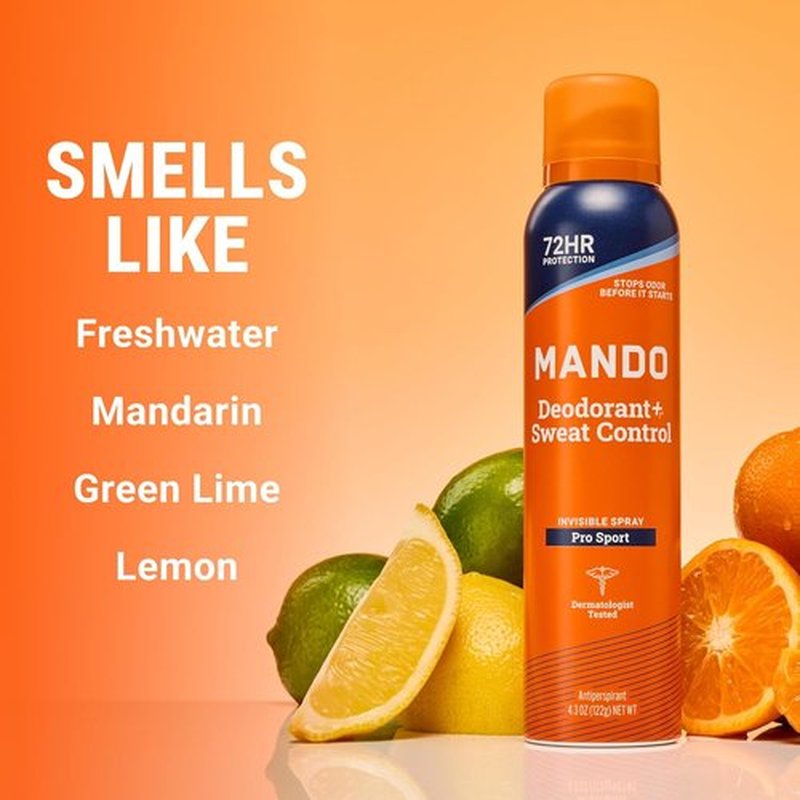 Mando 72 Hour Antiperspirant Deodorant Spray for Men | Invisible Sweat Protection - 2 Pack