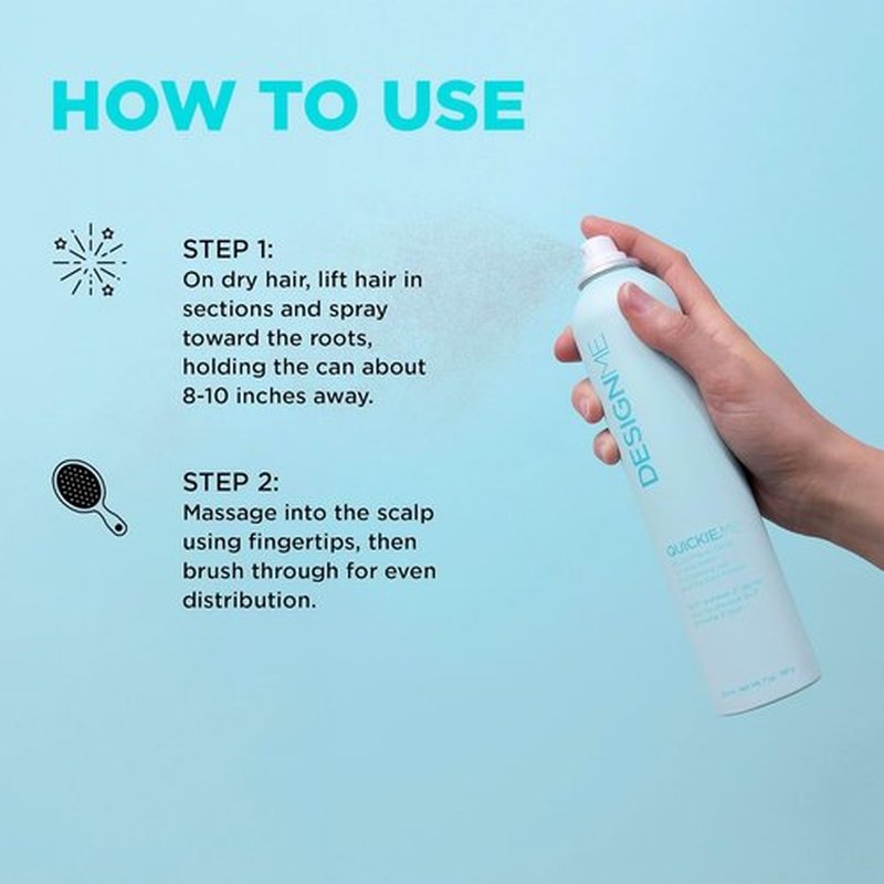 QUICKIE.ME Dry Shampoo Spray - Oil-Absorbing & Residue-Free Formula | Root-Lifting, Waterless 7 Oz