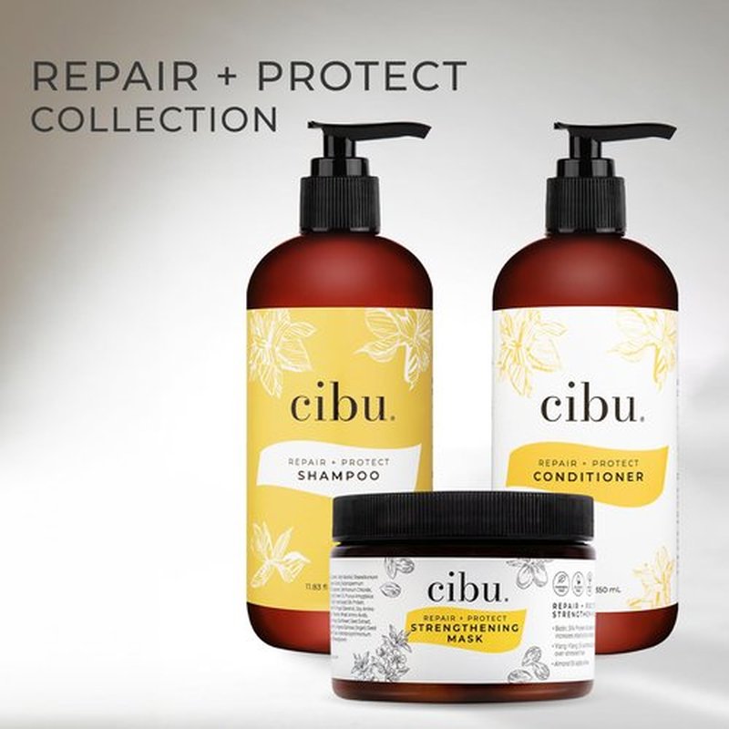CIBU Repair + Protect Shampoo 30086 Restores Damaged Hair Protects from Breakage | Safe for Color-Treated Hair | Smooths & Strengthens | Sulfate-Free | Gentle for Daily Use | Refreshing Scent 1 Liter
