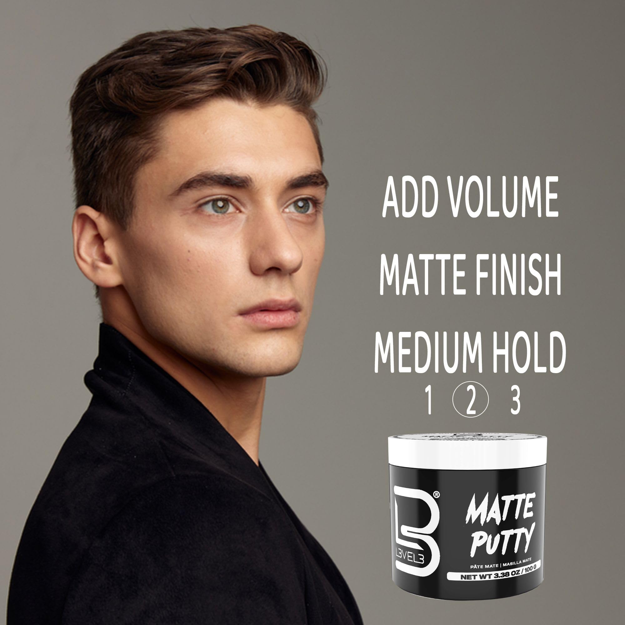 L3 Level 3 Matte Putty - Grooming Hair Product for Women and Men - Hair Texturizing Putty with Matte Finish (3.5 Ounce (Pack of 1))
